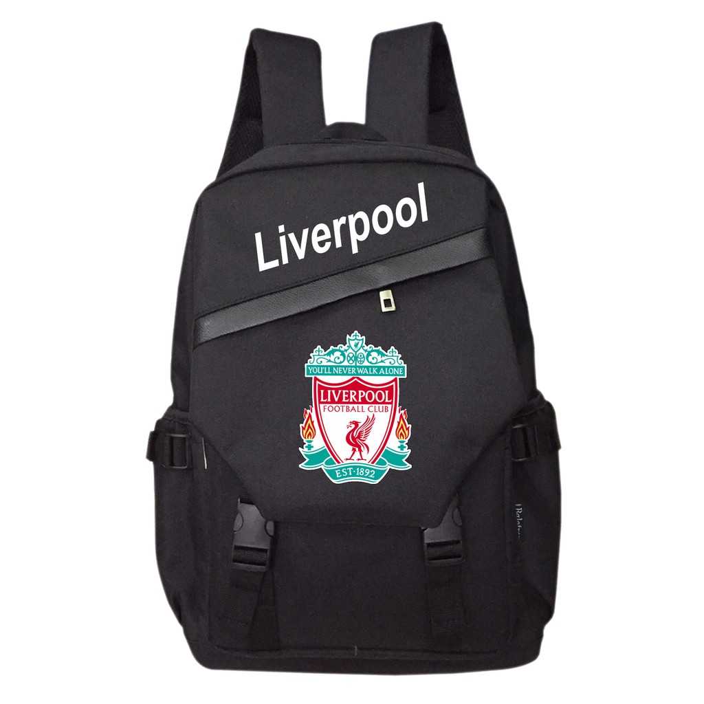 Balo thời trang TROY phối nắp in logo Liverpool
