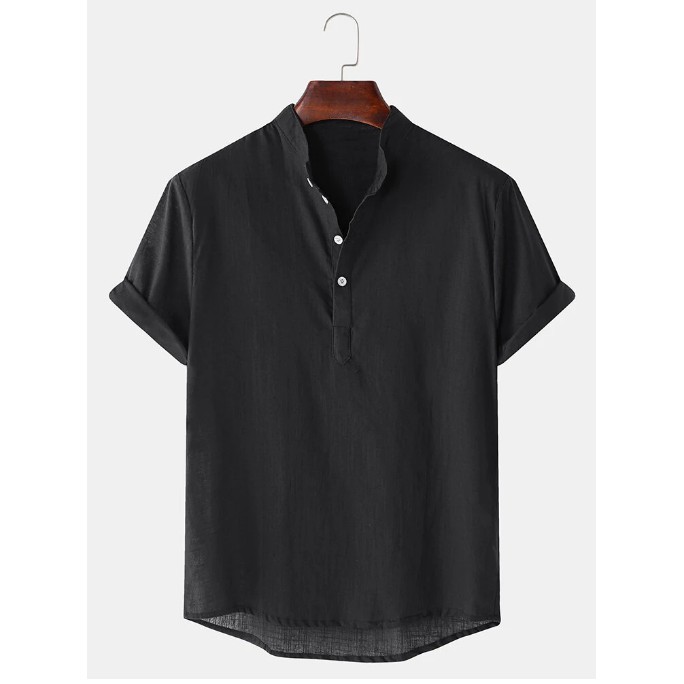 ÁO SƠ MI NAM CỔ TRỤ PHONG CÁCH HÀN QUỐC - ÁO ĐŨI XƯỚC BAO CHẤT | BigBuy360 - bigbuy360.vn