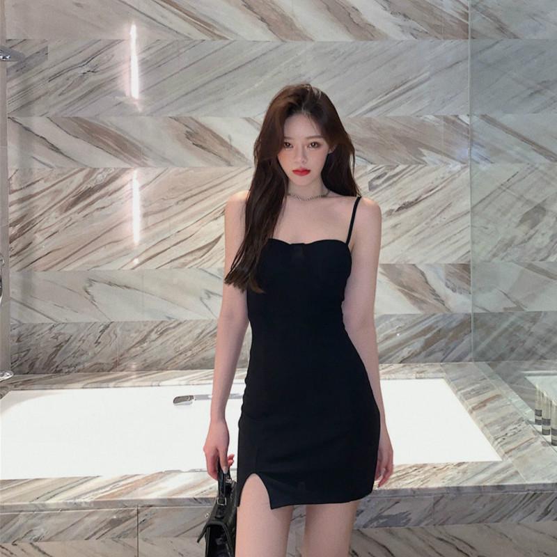 Đầm body hai dây cổ vuông quyến rũ cho nữ