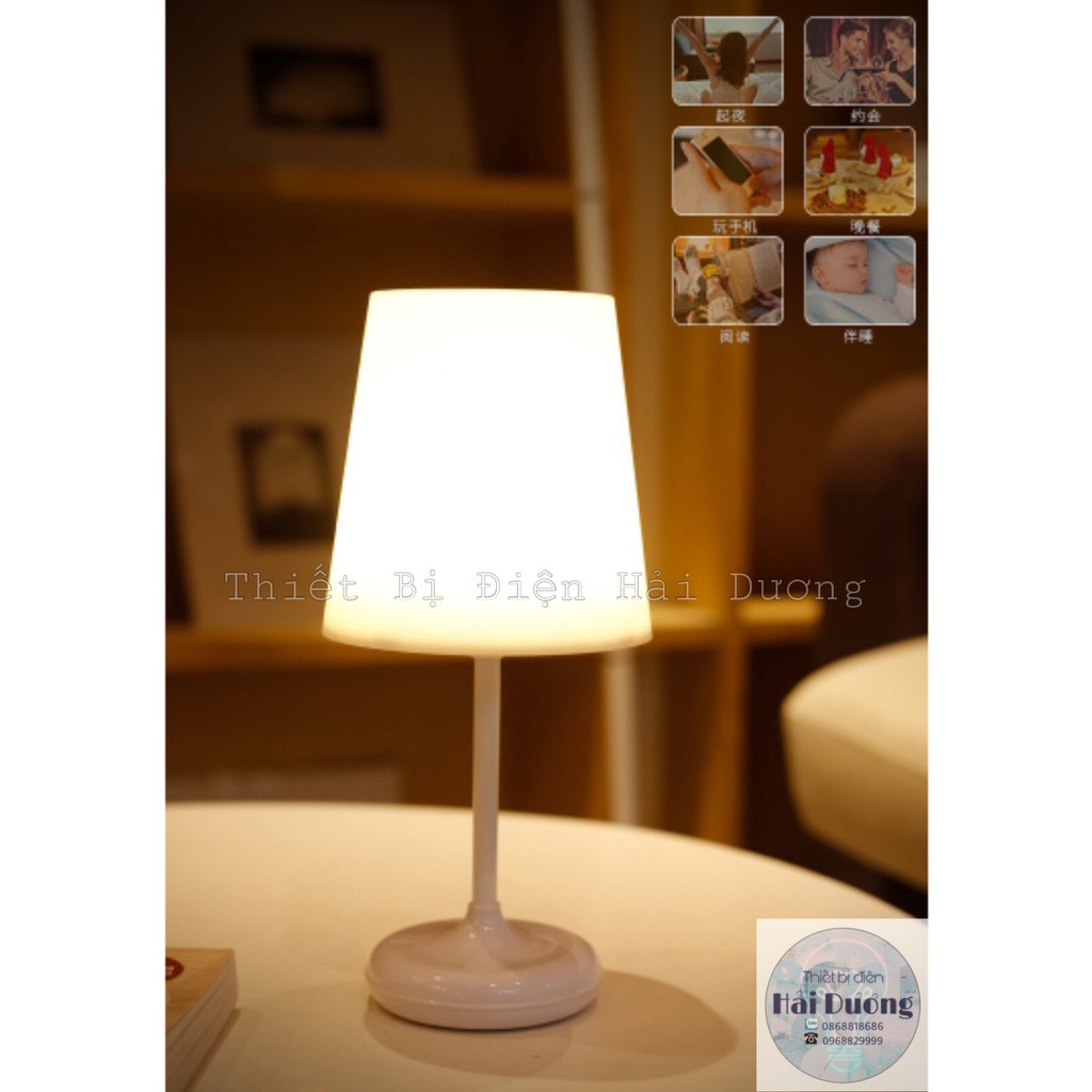 Đèn ngủ để bàn tích điện - đọc sách kiểu dáng hiện đại TN869 (điều khiển từ xa) - Bảo hành 1 năm - Tăng giảm ánh sáng