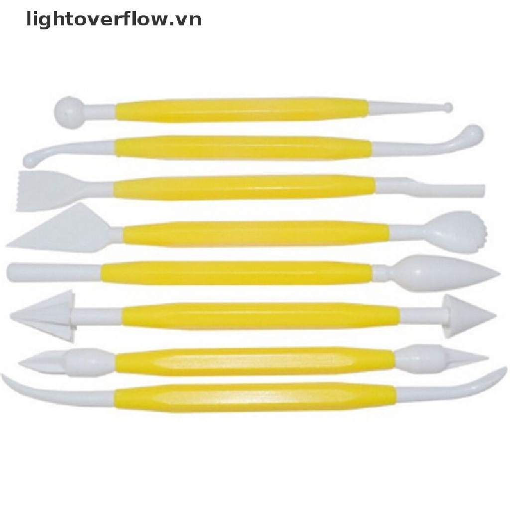 Bộ 8 Dụng Cụ Tạo Hình Đất Sét Bằng Nhựa Polymer Độc Đáo Cho Bé