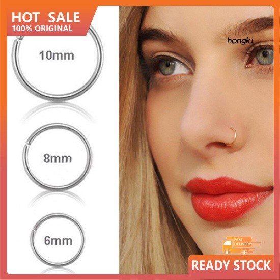 1 Khuyên Mũi Bằng Thép Mỏng 0.8mm