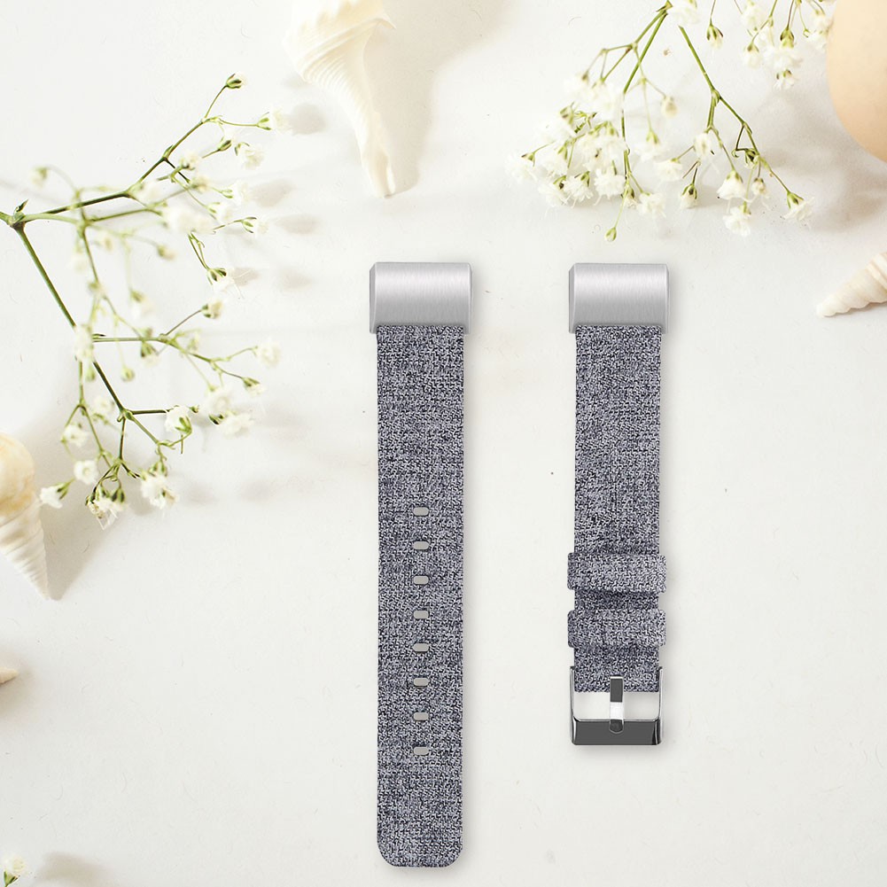 Dây đeo nylon canvas thay thế cho đồng hồ thông minh đeo tay Fitbit Charge 2 phong cách thể thao