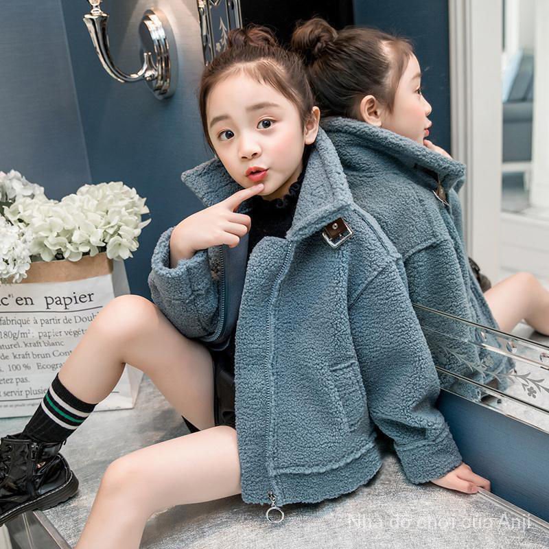 Fashion winter girl jacket with thick velvet material