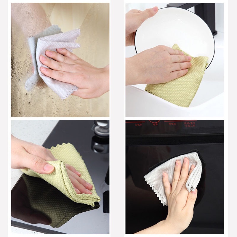 Khăn Lau Kính Không Để Lại Dấu Vết Chống Dính Dầu 25 * 25cm
