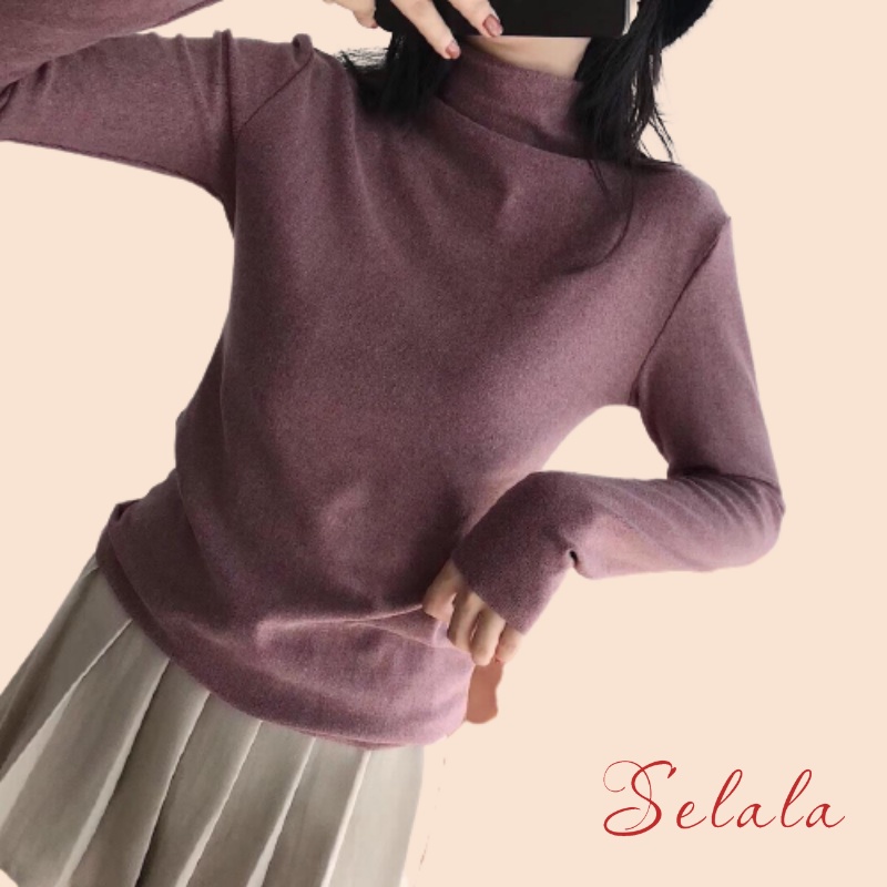 Áo Giữ Nhiệt Selala Dài Tay Cổ Lọ Chất Mềm Siêu Ấm Ôm Body GN01