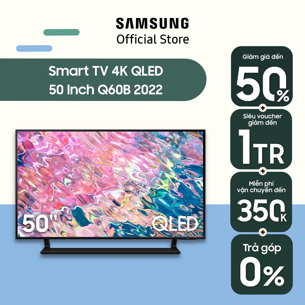 Smart Tivi Samsung 50 Inch 4K QLED QA50Q60BAKXXV 2022 - Miễn phí lắp đặt
