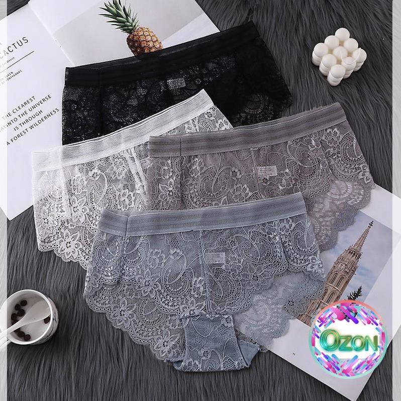 [Mã SRJULY1215 giảm 20K đơn 50K] Quần Lót Nữ Lụa Lạnh Cao Cấp Viền Ren Tim Cạp Cao Không Lộ Viền | BigBuy360 - bigbuy360.vn