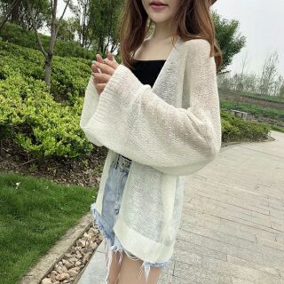 [CÓ SẴN] Áo cardigan len mỏng tay dài