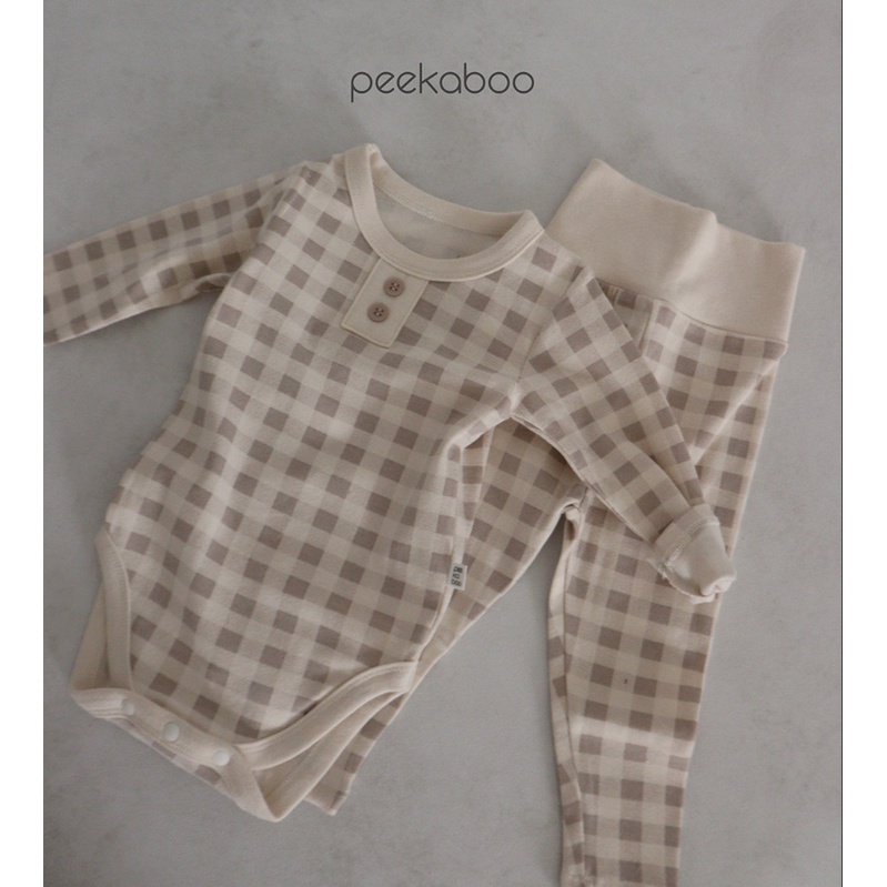 (Chính hãng) Bộ suit cài cúc đũng kèm quần kẻ dài tay Cony 2022 co giãn PEEKABOO made in Korea thời trang trẻ em cho bé