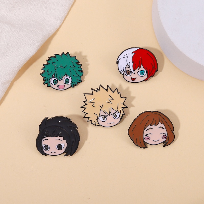 Huy Hiệu Cài Áo Hình Nhân Vật Anime My Hero Academia Tráng Men Dùng Làm Quà Tặng Bạn Bè