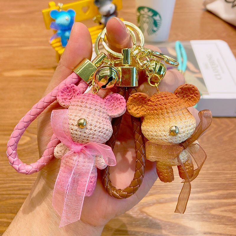 Móc Khoá Hình Gấu Dễ Thương Hot Trend Móc Khoá Treo Balo Phụ Kiện Túi Xách Cute Mk-001