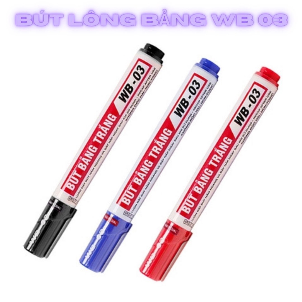 Bút lông bảng Thiên Long WB 03 Viết Lông Bảng Đủ 3 Màu XANH ĐỎ ĐEN CAM KẾT CHÍNH HÃNG