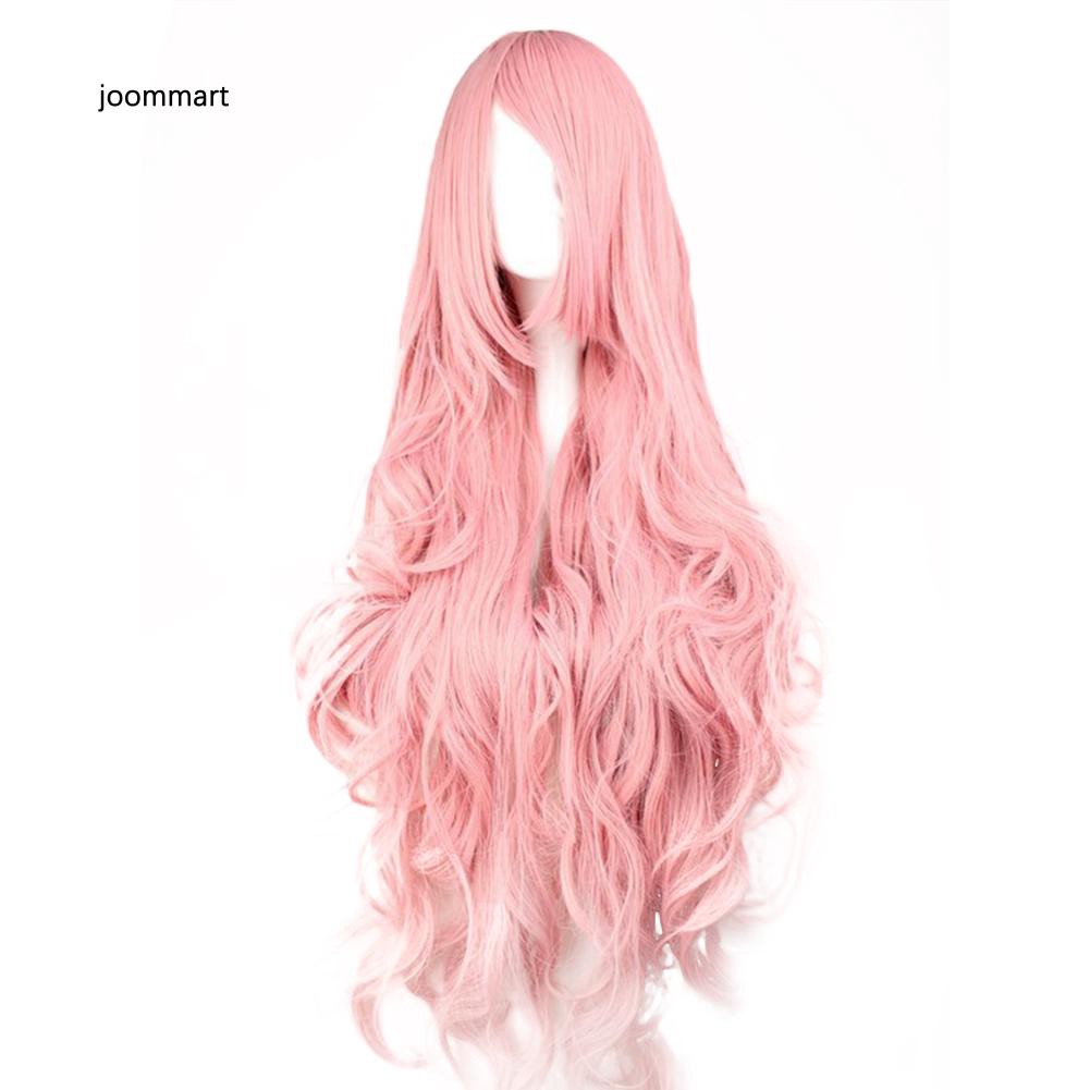 Mái tóc giả màu hồng tự nhiên cho nữ