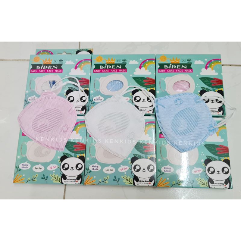 Hộp 10c khẩu trang Gấu Panda Biden đáng yêu cho bé 3-8 tuổi