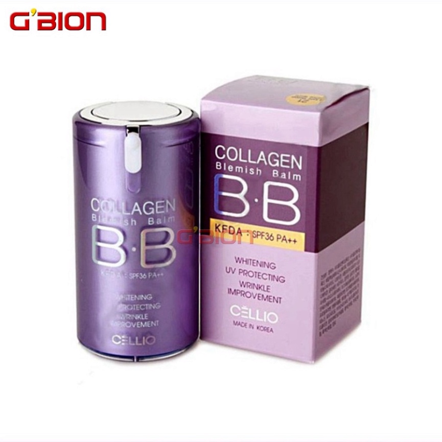 Kem nền trang điểm chống nắng BB Cream Collagen Cellio SPF 40 PA++Hàn Quốc giúp da trắng sáng
