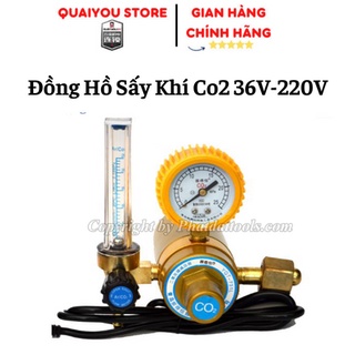 Đồng hồ sấy khí co2 36v/220v cho máy hàn mig/mag