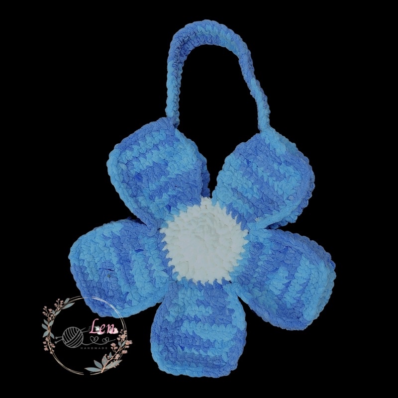 Túi len hoa cúc tặng kèm charm móc khóa hoa - Bloom daisy bag - Phụ kiện thời trang handmade