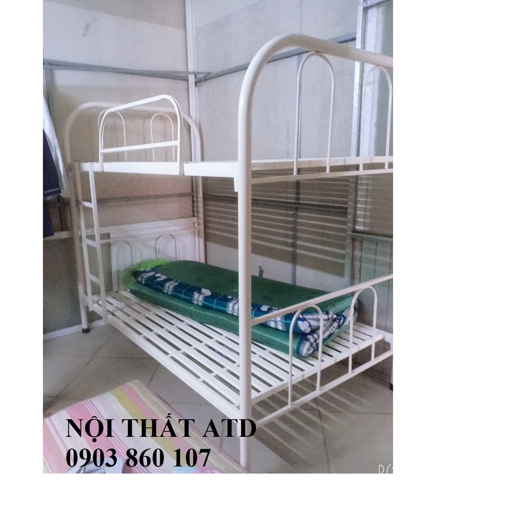 Giường tầng sắt giá rẻ - giường 2 tầng người lớn giá sinh viên hcm bình dương