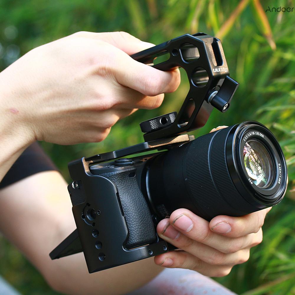 Tay Cầm Uurig R008 15mm Kẹp 3 / 8 Inch Cho Máy Ảnh