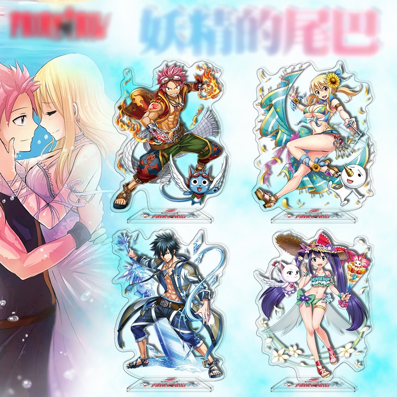 (nhiều mẫu) Mô hình Fairy tail Hội pháp sư anime chibi standee mica acrylic trưng bày