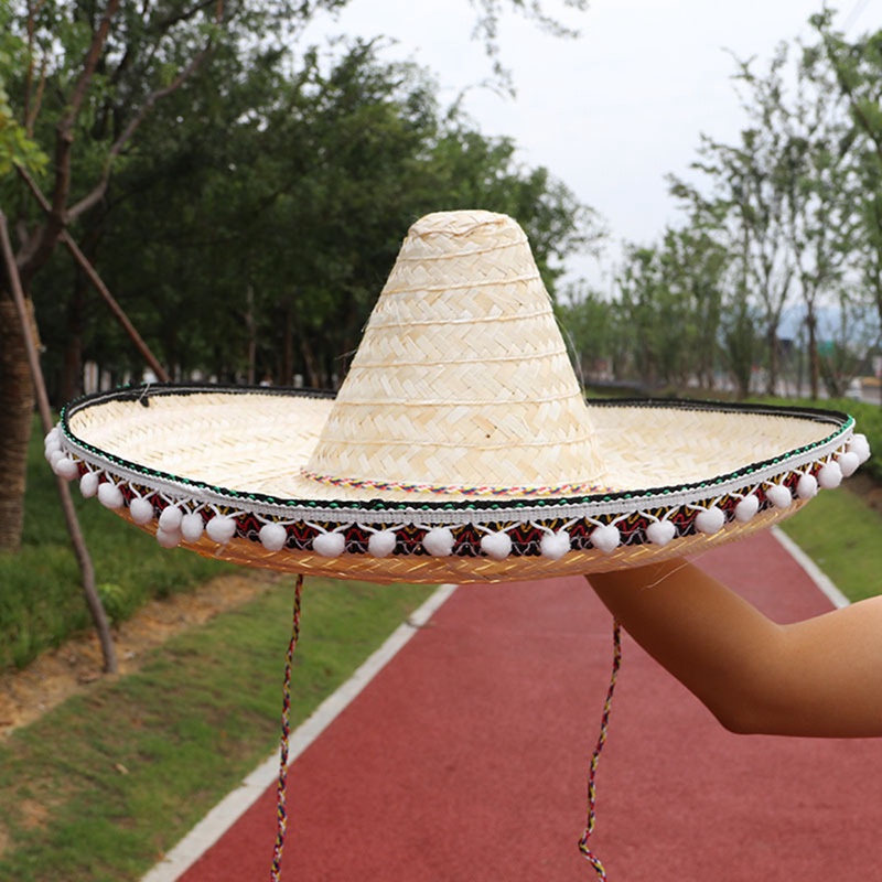 Nón Rơm Vành Rộng Nhiều Màu Sắc Phong Cách Mexico