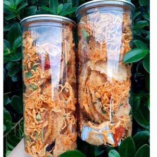 LON 350g CƠM CHÁY LẮC KHÔ GÀ LÁ CHANH