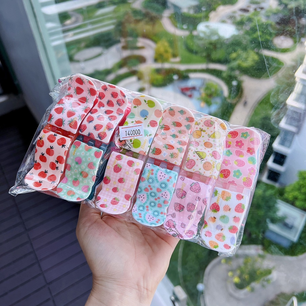 Kẹp Càng Cua Honey Bóng 3-5 Răng Đủ Màu