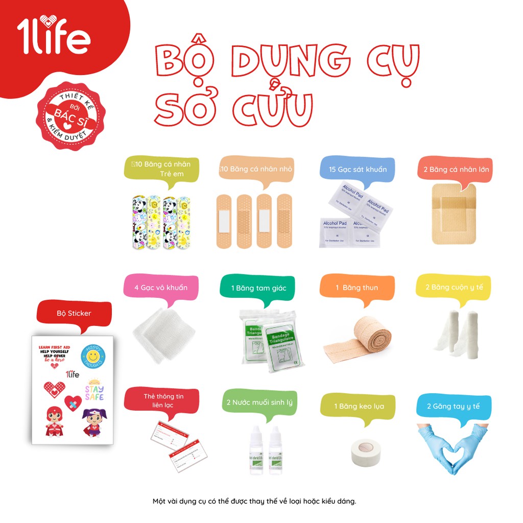 BỘ DỤNG CỤ SƠ CỨU REFILL 1LIFE