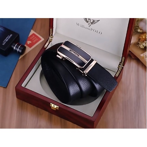 Thắt Lưng Nam Dây Nịt Nam Da Bò Cao Cấp khóa Tự động hàng hiệu WILLIAMPOLO - Kingshop Nhập W2