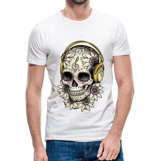 Áo thun in hình Skull âm nhạc