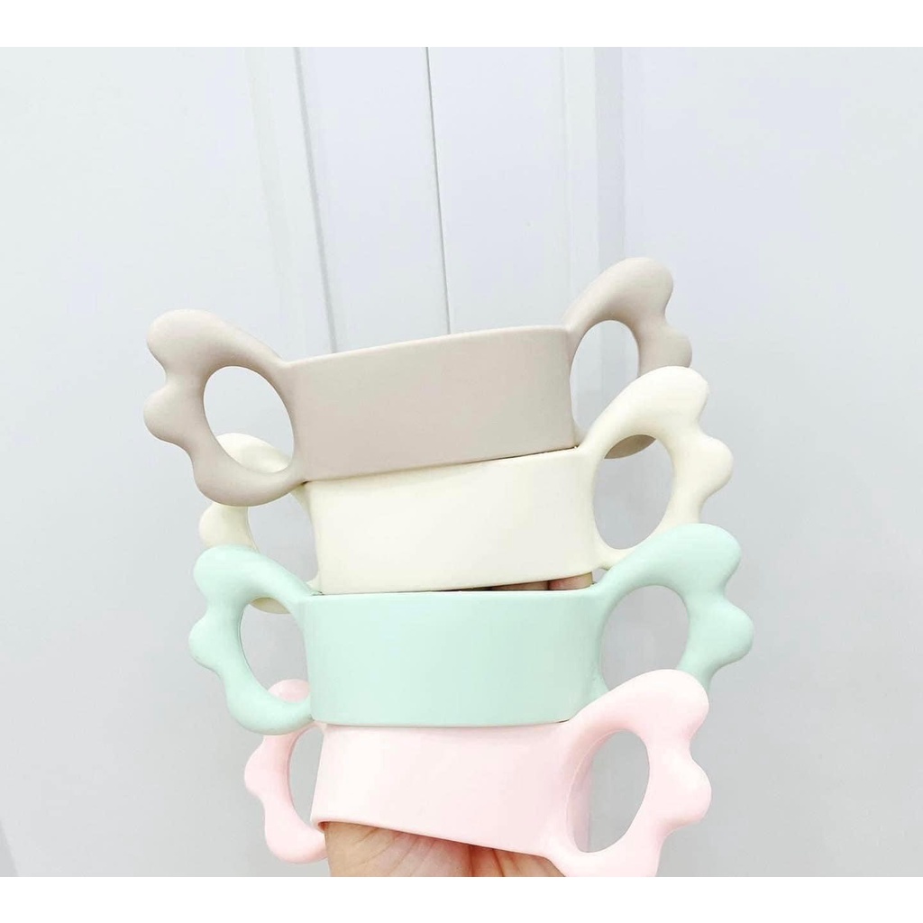 Tay Cầm Bình Sữa Cánh Tiên Silicone Nội Địa Trung Dùng Cho Bình Cổ Rộng