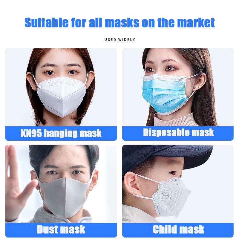 1 Cặp Dây Đeo Khẩu Trang Silicone Mềm Chống Trượt Có Thể Tái Sử Dụng