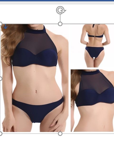 Bikini cổ yếm ren