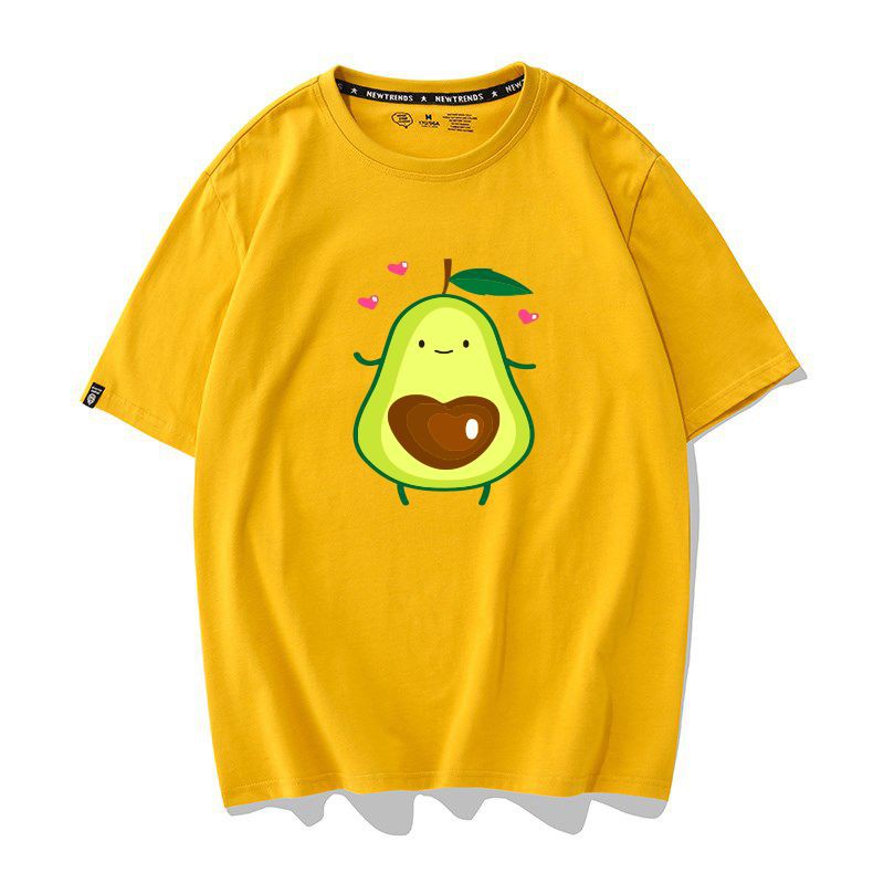 Áo Thun Bơ Trái Tim Unisex Nam Nữ