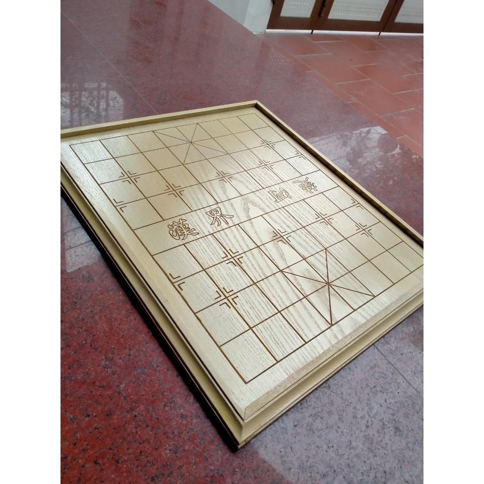 Bàn cờ tướng đẹp gỗ sồi giá rẻ 50x60cm màu vàng nhiều kiểu dáng