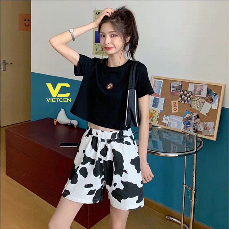 Quần Short Đùi Dairy Cows Form Rộng Bò Sữa Unisex Nam Nữ Hot Trend - VIETCEN