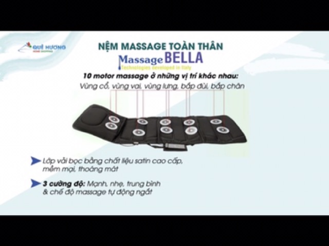 NỆM MASSAGE TOÀN THÂN BELLA KÈM QUÀ TẶNG