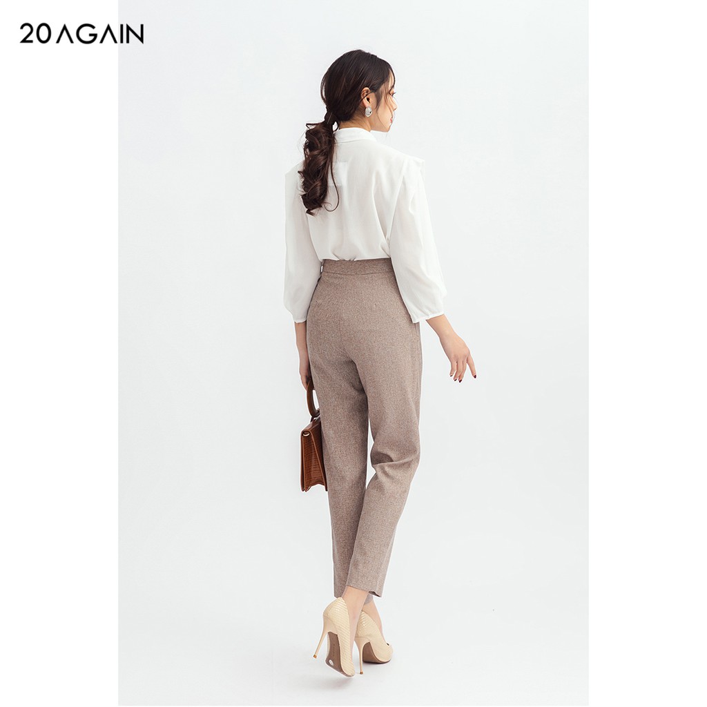 [Mã FAMALLT5 giảm 15% đơn 150k] Áo sơ mi nữ công sở 20AGAIN đủ màu, đủ size, dài tay tay xếp ly ASA1104