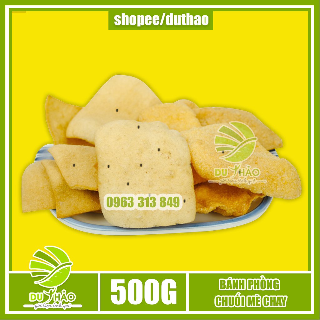 500gr bánh phồng tôm Cà Mau Du Thảo, bánh phồng chuối, bánh phồng khoai môn, đặc sản Cà Mau, làm món khai vị, đồ ăn vặt