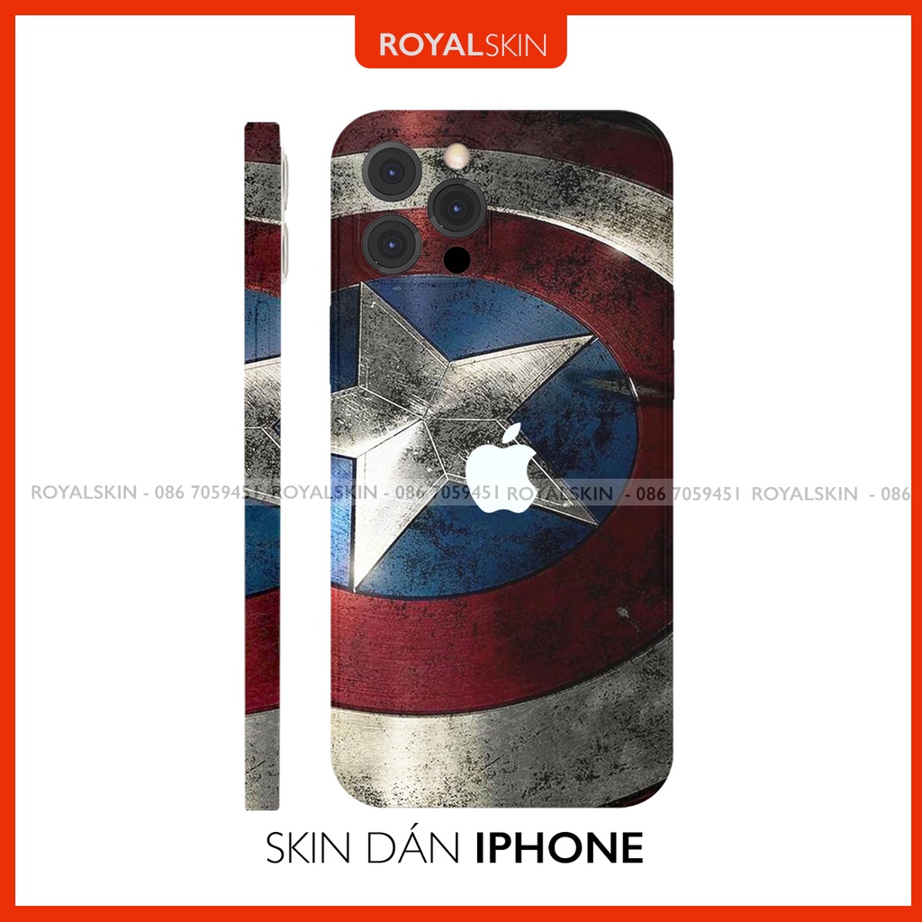 Skin Dán Mặt Lưng Cho Dòng Điện Thoại IPHONE In Hình Avenger Siêu Anh Hùng Bộ 1 - Inbox Mã Máy