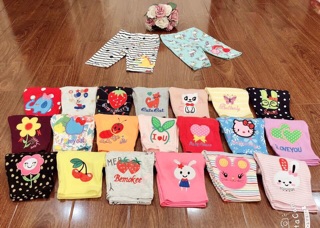 Combo 10c quần legging thêu cho bé