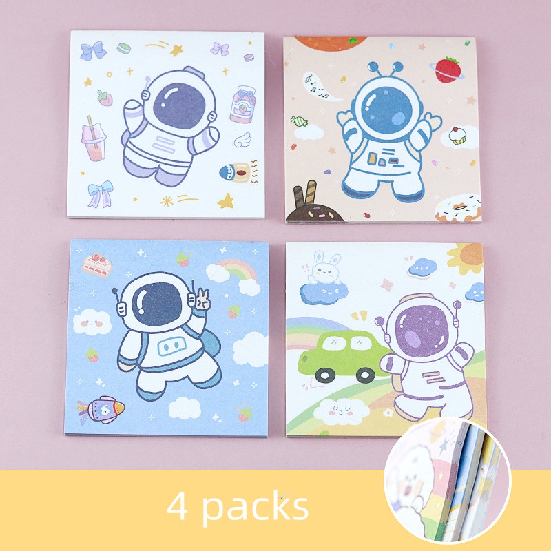 Nhãn Dán Ghi Chú Họa Tiết Phi Hành Gia Dễ Thương Dành Cho Học Sinh
