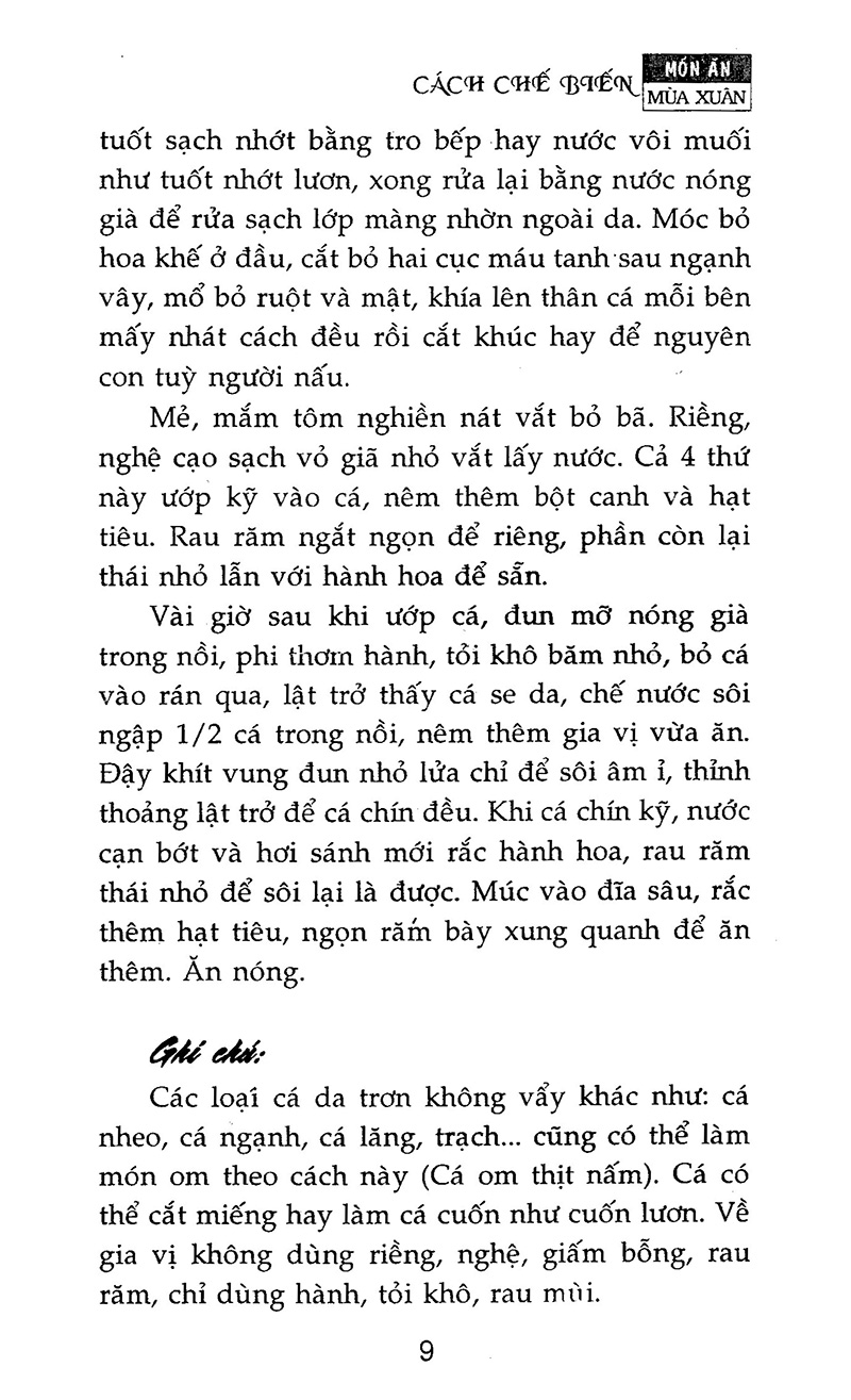 Sách Món Ăn Mùa Xuân (Tái Bản)