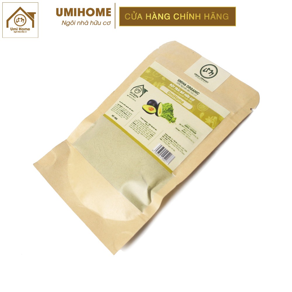 Bột Bơ đắp mặt hữu cơ UMIHOME nguyên chất | Avocado powder 100% Organic 40G