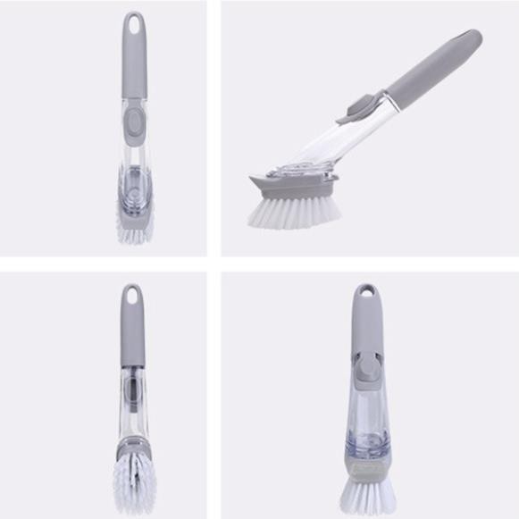 Bàn chải Cọ Rửa Chén Bát Có Tay Cầm Và Ống Đựng Xà Phòng Home Shop Online