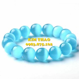 Vòng tay mắt mèo màu xanh dương mệnh Thủy