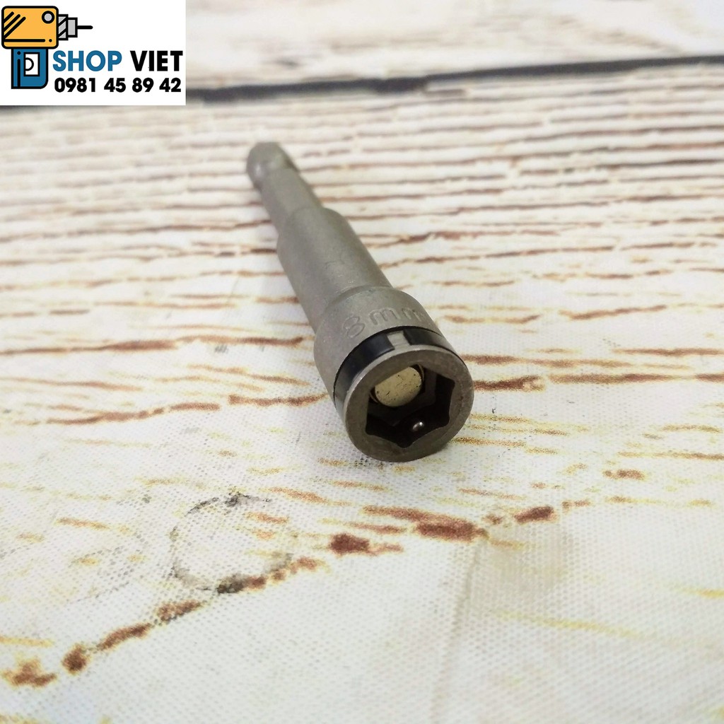 SV Chụp bắt vít tôn 8mm chốt bi, nam châm cao cấp chuôi lục giác
