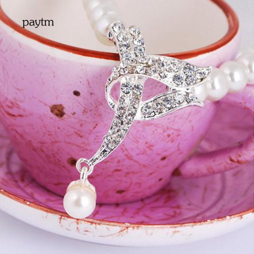 Set vòng cổ choker và nhẫn đính ngọc trai thời trang dành cho nữ