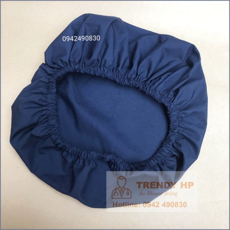 Mũ công nghệ vải - Mũ vải blu công nghệ trùm đầu, mũ công nhân trùm đầu, mũ vải bếp, nhân viên